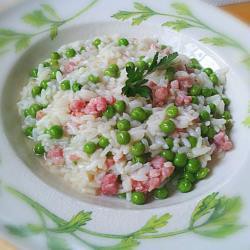 Riso prosciutto e piselli
