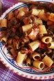 Pasta melanzane e pancetta