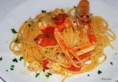 Spaghetti con scampi e pomodorini